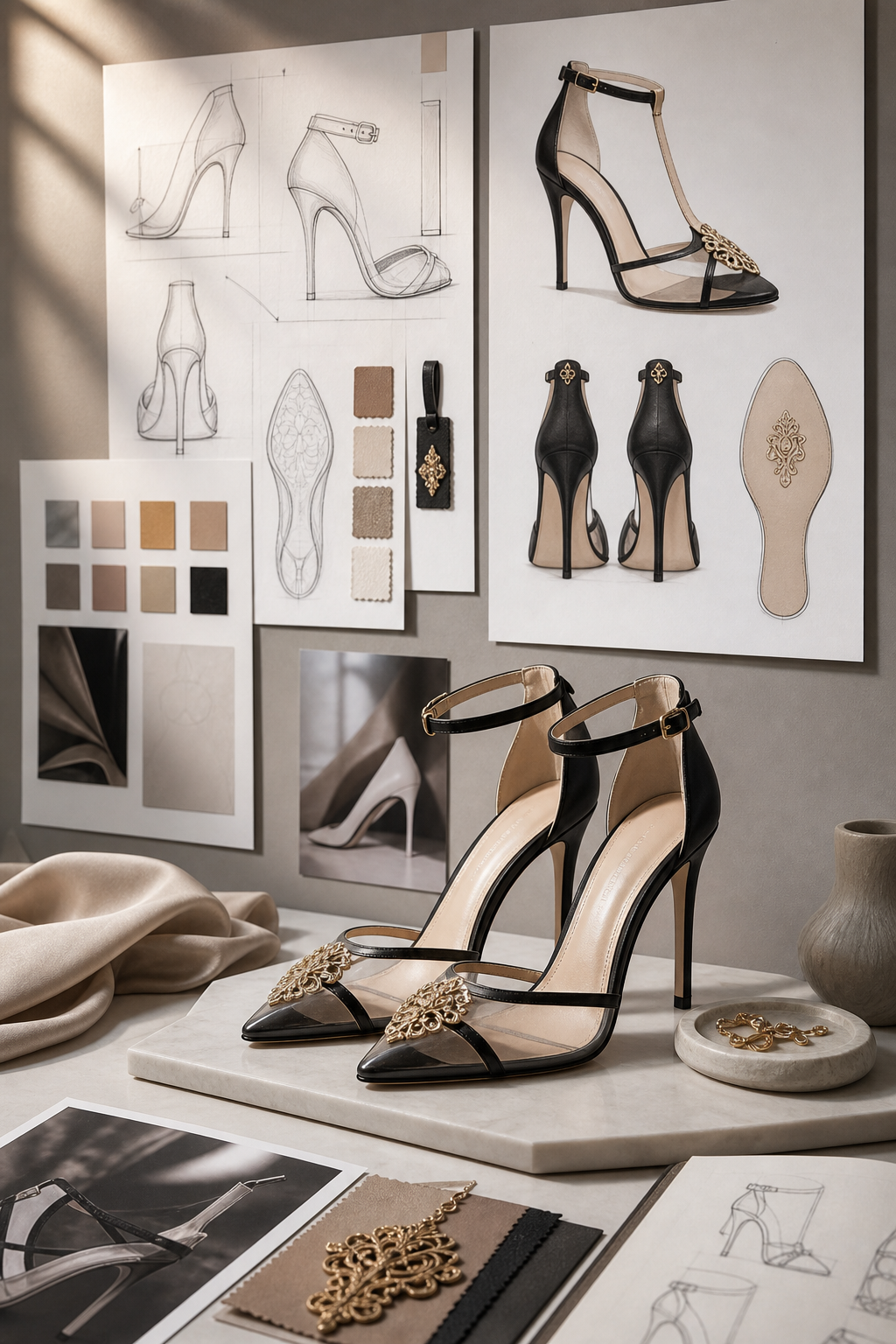 AI footwear concept board